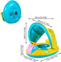 Flotador inflable para piscina de Bebe, Anillo más Nuevo, Anillo de Natacion para Bebe, Toldo para Bebe, Con Techo, Protección solar para Bebés, neumáticos hinchables, soporte inferior Seguro para 6-36 més - details 3