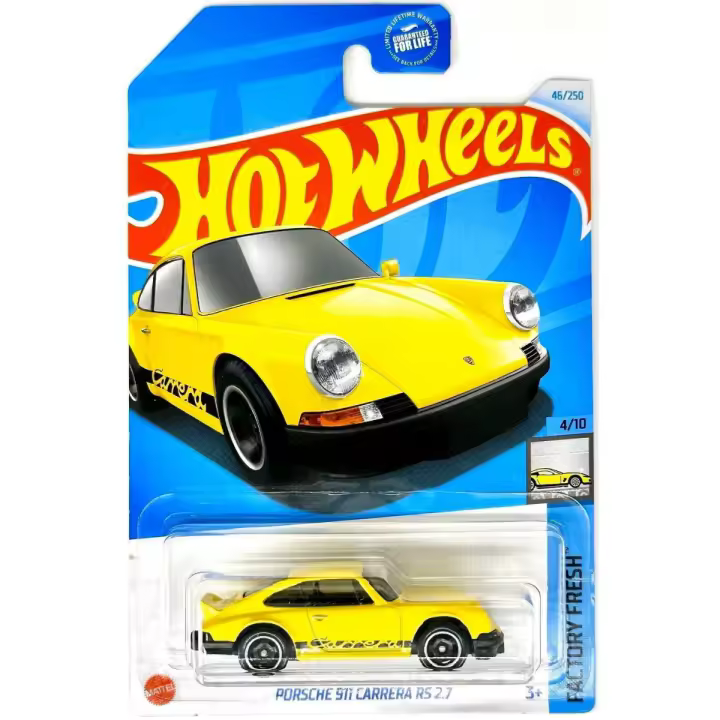 HOT WHEELS - BAJA BLAZERS - FACTORY FRESH - PORSCHE 911 CARRERA RS 2.7 (46/250) - (HALF CARD) YELLOW, HW46_ASS26, TIENDA CON LICENCIA OFICIAL - 1