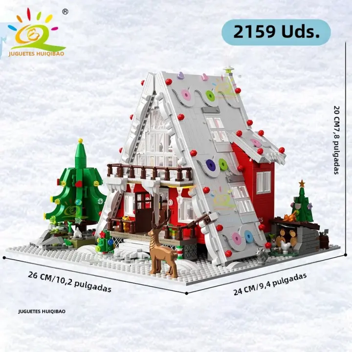 HUIQIBAO Bloques De Construcción Navideñas MOC Casa De Santa Claus Modelo Exclusivo Para Niños Y Adultos Juguetes De Cabaña DIY Regalo De Año Nuevo - 1
