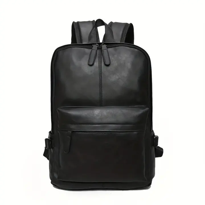 BIT Mochila informal de moda para hombre, bolso de cuero impermeable para ordenador portátil - 1