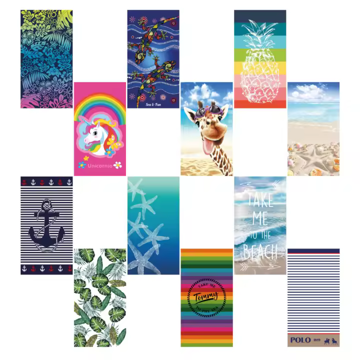 Kimbatex Textil Hogar Tienda Toallas Playa Microfibra 90x170 Cms Colección 2024 Estrella de Mar - 1
