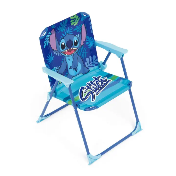 Arditex - Silla plegable infantil con dibujo BARBIE, LILO & STITCH, y reposabrazos con medidas de 32x38x53cm apto para uso de exteriores o playa - 1