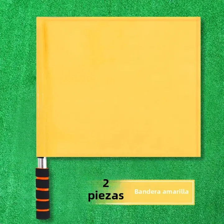 2pcs Bandera De Fútbol Y Dirección De Tráfico En Acero Inoxidable Mejorado Para Arbitros Y Patrullas Deporte Y Entrenamiento - 1