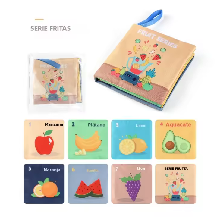 Libros De Tela Suaves Para Bebés Juegos Educativos De Aprendizaje Temprano Montessori Con Toque 3D Y Contraste Alto Juguetes Sensoriales Para Niños - 1