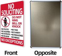 1pc Signo De Puerta 'No Solicitar, No Excusas, No Excepciones' Para Casa Oficina Granja 12x8 Pulgadas Metal Estilo Americano - details 5