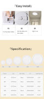 Luz De Techo LED Moderna Pequeña Redonda 6W 9W 13W 18W 24W 110V 230V Panel LED Para Baño Porche Habitación De Trabajo Y Cocina - details 6