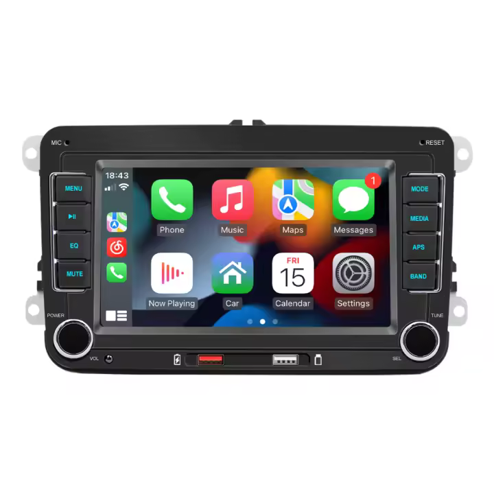 NaviFly Radio De Coche Con Pantalla Táctil HD De 7 Pulgadas MP5 Reproductor Multimedia Soporte Carplay Auto BT Para VW Golf 5 6 Passat Skoda Jetta - 1