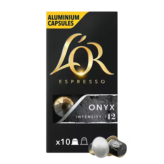 Pack de 5 - L'Or Espresso Café Onyx Intensidad 12  5 cajas x 10 cápsulas (50 cápsulas) compatible con Nespresso - 1