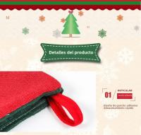 Gruesas Medias De Navidad Coloridas Con Bordado De Santa Claus Bolsas De Regalo De Navidad Decoraciones Colgantes - details 3