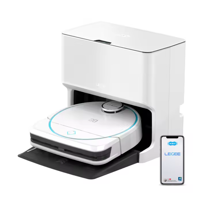 SMARTBOT HOBOT LEGEE-D8 Eco Compactor Pro – Robot Aspirador y Friegasuelos 4 en 1: Aspira, Barre, Friega y Pasa la Mopa con 1.300 Fregados/min – 3 Años de Garantía - 1