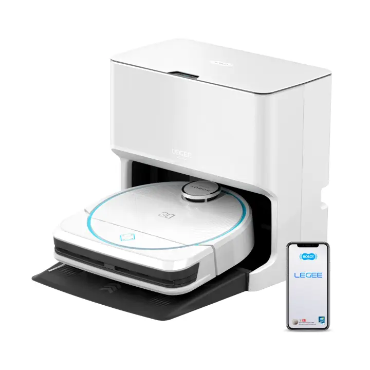 SMARTBOT HOBOT LEGEE-D8 Eco Compactor Pro – Robot Aspirador y Friegasuelos 4 en 1: Aspira, Barre, Friega y Pasa la Mopa con 1.300 Fregados/min – 3 Años de Garantía - 1