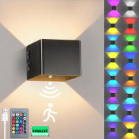 Lámpara De Pared LED Recargable Con Control Remoto Y Luz RGB Iluminación Ajustable Sin Cable Decoración Moderna Para El Hogar - details 0