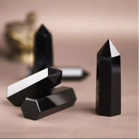 Torre De Obsidiana Natural 1pc Pulida Para Balancin De Círculos Y Hechicería Decoración De Hogar Para Equilibrio De Chakras Y Reiki - details 4