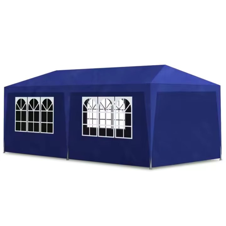 vidaXL Tienda de Fiesta con 6 Paredes de Jardín Acero Polietileno Carpa Color Azul,  Blanco,  Antracita y mas - 1