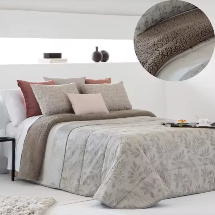 Edredón Sherpa Fundeco Modelo Sirce Visón - 1