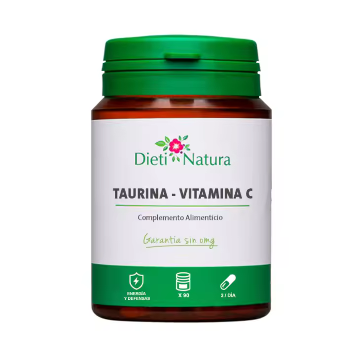 Dieti Natura Taurina Cápsulas con Vitamina C - Acción Energizante - 1