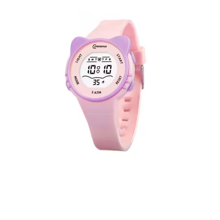Kids Digital Watches for Girls Boys, 7 Color Lights Waterproof Cute Wristwatches for Kids with Alarm Stopwatch, Great Present for Girls Boys - 1