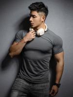Camiseta De Deporte Para Hombre 2024 Camiseta De Entrenamiento Elasticidad Secado Rápido Manga Corta Para Running Y Gimnasio Estilo Casual - details 5
