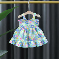 Vestido De Verano Para Bebé Niña Con Gran Lazo Y Flores De Fresa Vestido De Diario De Longitud De Rodilla Para Niñas - details 3