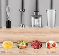 Batidora de inmersión de mano 4 en 1, potente batidora de acero inoxidable de 3000W, vaso de mezcla de 600ml , dispositivo de cocina para alimentos para bebés, sopa, picadora de carne REGALO DIA MADRE - details 2