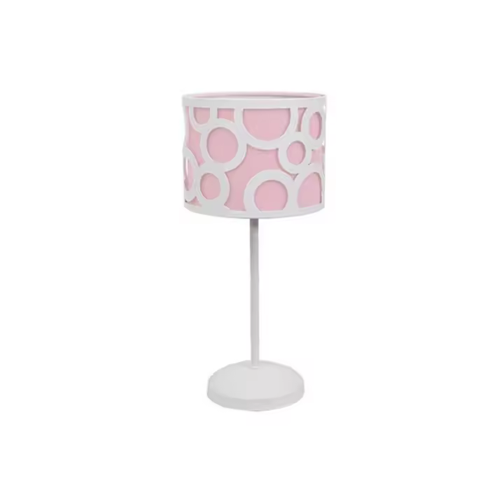 Lámpara de Mesa FABRILAMP Orlando Rosa/Blanco 1xe14 34X18X18 - Diseño Moderno - 1