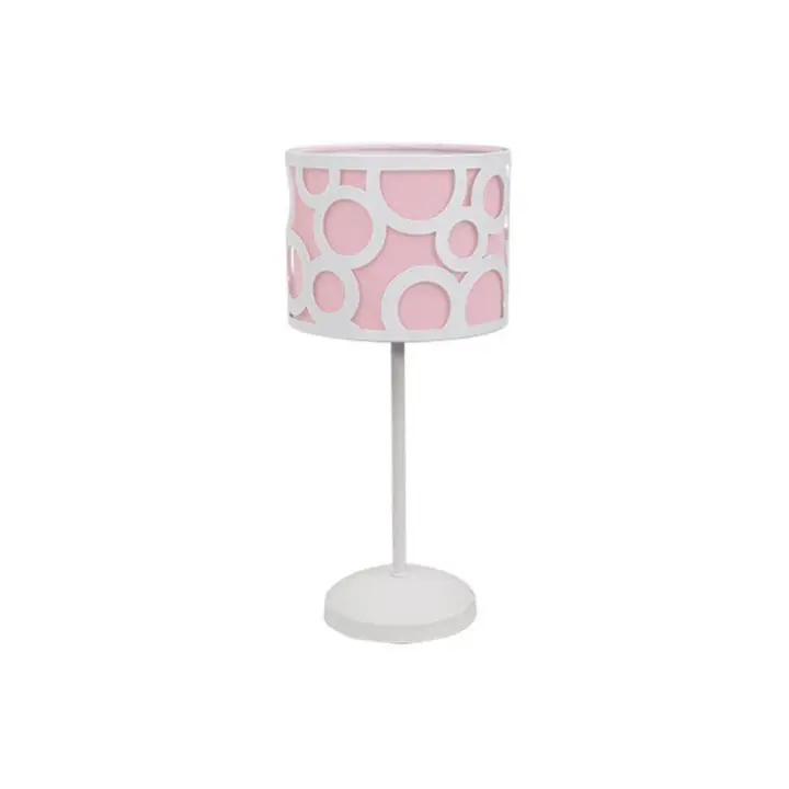 Lámpara de Mesa FABRILAMP Orlando Rosa/Blanco 1xe14 34X18X18 - Diseño Moderno - 1