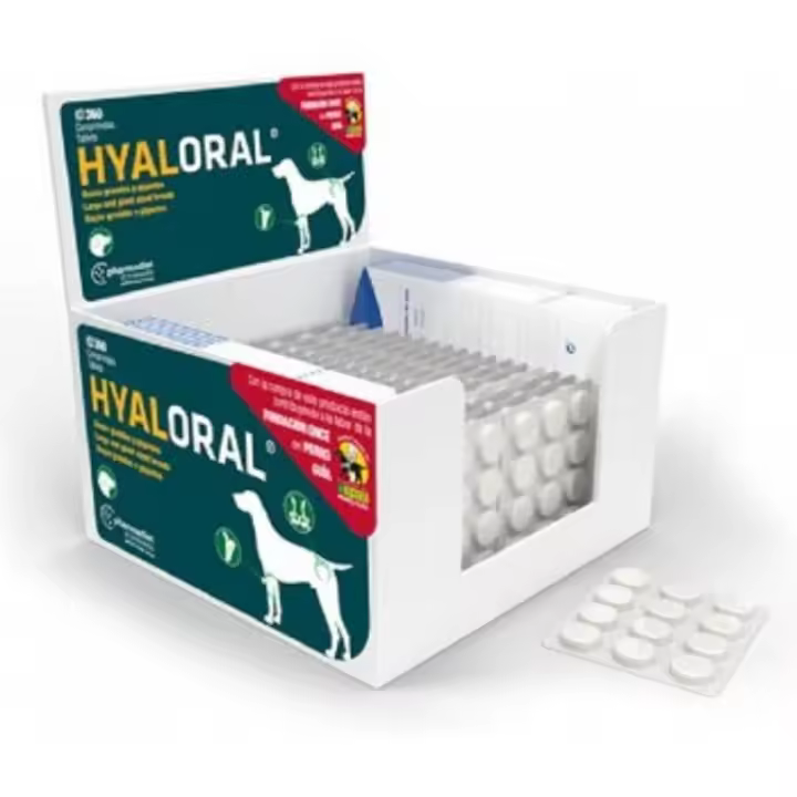 Hyaloral Razas Grandes 30 Blísters con 12 Comprimidos - Total: 360 Comprimidos - 1