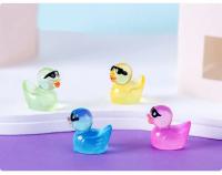 50Pcs Pato Miniatura Luminosa Con Gafas De Resina Para Decoración DIY De Hogar Y Micro Paisaje Figuras De Animales Estilo Pastoral - details 7