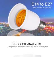 Adaptador De Conversión E14 a E27 Soporte De Bombilla De Plástico Resistente Al Fuego Calidad Superior Soporte De Lámpara - details 0