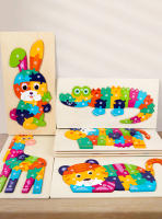 Puzzle 3D De Madera Grande Con Animales Para Bebés Juguete Educativo De Aprendizaje Temprano Y Cognición Dificultad Alta Para Niños Y Niñas - details 7