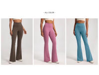 Leggings De Yoga Para Mujer Cintura Alta Flared Transpirables Para Gimnasio Y Ropa Casual Pantalones Deportivos De Pierna Ancha - details 1