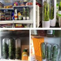 Contenedor De Almacenamiento Para Hierbas Blancas Frescas 1/2/3/8PCS Conservador De Vegetales Para Refrigerador Ecológico Y Recipiente De Plástico PC - details 4