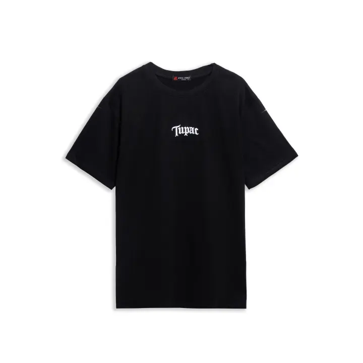 Camiseta Area Zero Negra Shakur Wings Oversized Tee - 1