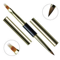 Pincel De Uñas Doble Final Para Arte De Uñas DIY Pincel De Línea De Estrípes Y Polvo De Acrílico Liquido Para Uñas UV GEL Extensión Y Dibujo De Francés - details 3