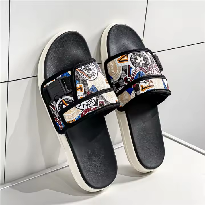 Zapatillas De Verano Para Hombre Antideslizantes Y Suaves Para Exteriores Y Interiores Con Correa De Gancho Zapatos Planos Casuales Para Playa - 1