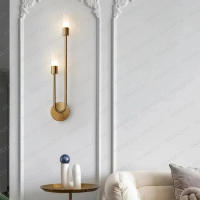 Lámpara De Pared LED Moderna En Forma De Vela Dorada Para Decoración Interior Vanidad Sala De Estar Cocina Pasillo Dormitorio Luz De Fosa - details 2