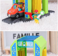 Accesorios De Pista De Tren De Madera Con Escena De Policía Y Bomberos Playa De Simulación Para Niños Regalos De Juguete De Plástico Para Ferrocarril Sin Batería Adecuado Para Adolescentes Y Adultos - details 9