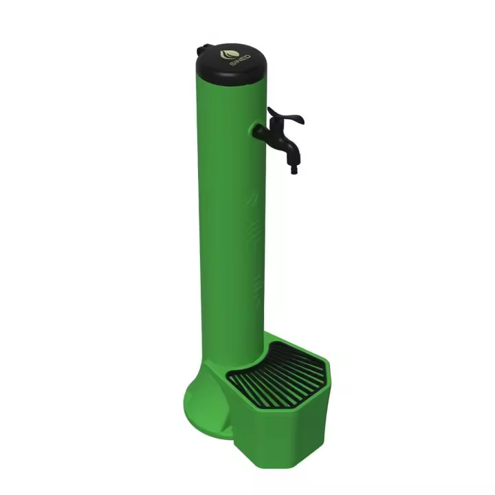 Kit De Fuente De Exterior Siced Triton y Cube De 5 Litros De Polietileno Hd Verde - 1