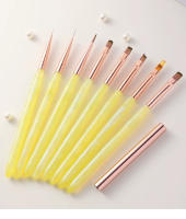Cepillo De Uñas Con Cabello De Nylon Para Arte De Uñas Cepillo De Línea Para Pintura De Uñas Acrílico UV Gel Polvo De Uñas Y Pó De Uñas - details 0