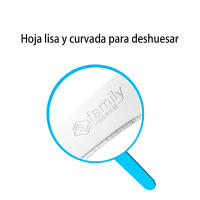 DESEOS Set 6 cuchillos de mesa Family | Deshuesador | Hoja curvada | Acero inox | Mango ergonómico | Multiusos | 22 cm - details 2