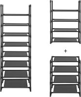 ZAPATERO ORGANIZADOR DE ZAPATOS 8 BALDAS ESTANTERIA PARA ZAPATOS ESTRUCTURA DE METAL CAPACIDAD DE 16 A 20 PARES COLOR NEGRO - details 4