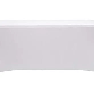Cubierta de mesa para mesas, Spandex Stretch Lycra Cubierta de tela de mesa de 6 pies Rectangular Pata de pie Mesa Wedg Banquete 183*76*76 cm (Blanco) - 1