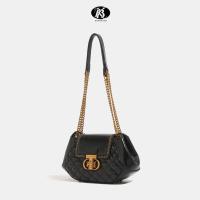 Bolso De Hombro Para Mujer KB Marca Nueva Otoño Invierno Diseñador De Lujo Forma Ling Cadenita Bloqueadora Moda Bolso De PU Con Lining De Poliéster - details 4