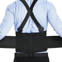 Nueva Cinturón De Soporte Para Cintura Ajustable Con Almohadillas De Espalda Industrial Trabajo Físico Fitness Pesas Cinturón De Lumbar Médico Con Correas De Hombros Para Todas Las Edades Por Encima De 13 Años - details 3