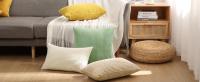 Funda De Cojín De Terciopelo 18x18 Estampado Rayado Para Decoración De Sala De Estar Cama Sofá Suave Cubierta De Cojín Beige Blanco - details 8