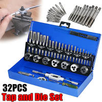 Juego De 32 Piezas De Taps Y Dies De Acero Tungsteno Para Herramienta De Enredo Manual Conjunto De Herramientas De Hilo Metrico Con Llave M3-M12 - details 0