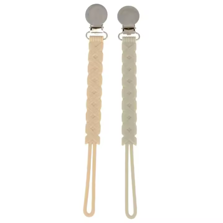 Chupetero de silicona orgánica y acero inoxidable para bebés Althea Living - Set de 2 unidades - 1