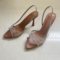 Sandalias De Transparencia Para Mujer Verano 2025 Con Tacón Alto Y Cadena De Diamantes Slingback Zapatos Sexys Para Fiesta Y Boda - details 2
