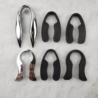 Cortador De Botella Ergonómico En Negro/Oro Retirador De Sellado Para Botellas De Vino Abrebotellas Portátil De Acero Inoxidable - details 3