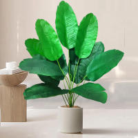 Planta Artificial De Palma Tropical Grande Hojas De Plátano Falso 24 Hojas Toque Real Strelitzia Reginae Para Jardín Interior 65-120 Cm - details 19
